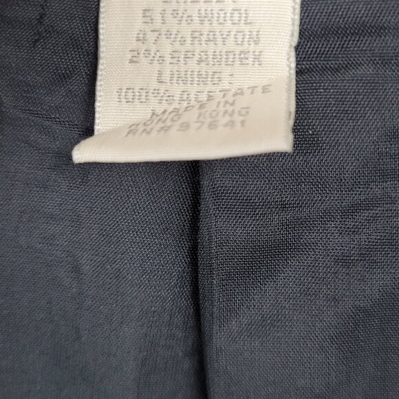 VTG J. Jill Black Wool Blend Stretch Lightweight Buttoned Lined Coat Size 18 - Picture 4 of 16